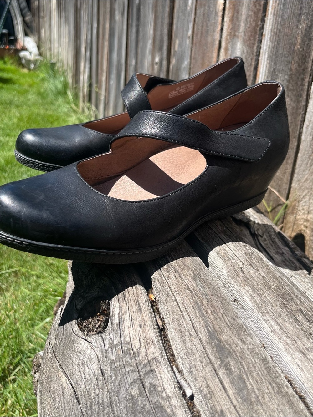 Dansko Lanie Black Burnished Nubuck wedge heels 6907109700 size 40 EU 9/9.5 US - Picture 4 of 17